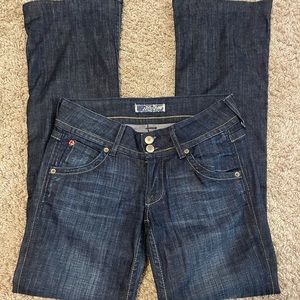 low rise hudson flare jeans